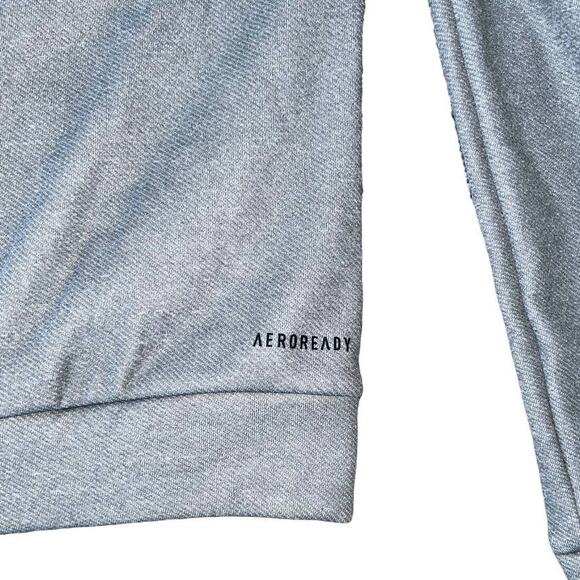 NWT Adidas Aeroready Big Silver Logo Hoodie Sweatshirt Gray Women’s Small - Picture 9 of 9